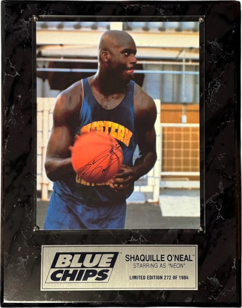 Shaqille O'Neal signed Blue Chips Movie "Neon" 8x10 Photo Plaque-Score Board COA Model