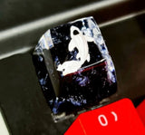 Black And White Koi Keycap For Cherry Mx, Custom Artisan Resin 1u Keycap Model