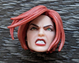 Marvel Legends BLACK WIDOW ANGRY HEAD Custom Fodder (Quicksilver Crossing 2 Pack Model