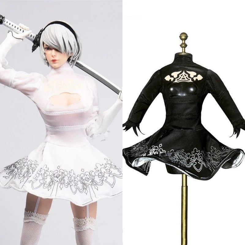 TYM022 TYM073 1/6 NieR 2B White Black Battle Dress Model Fit 12" Female Figures Model