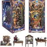 Fantasy Store DIY Book Nook Kit Touch Light Handmade Miniature Bookshelf Insert Model
