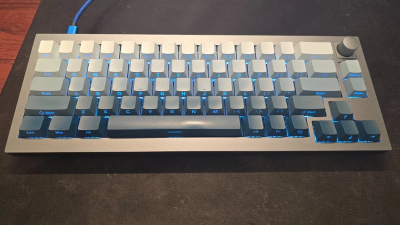 Keychron Q2 QMK 65% Silver Knob Keyboard w/MX Brown RGB Switches and PBT Keycaps Model
