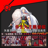 Sesshoumaru Inuyasha 108 Keys Transparent PBT Keycaps Mechanical Keyboard Gift Model