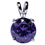 1.25 ct. Genuine Amethyst Solitaire Pendant Necklace in  Sterling Silver Charms