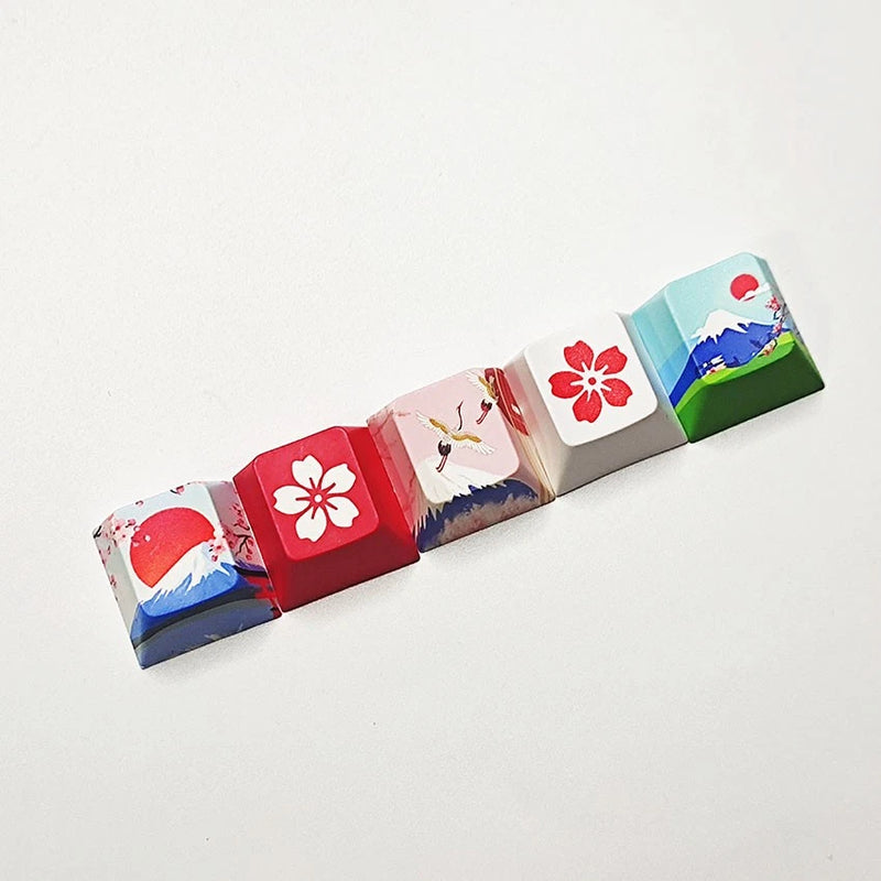 5-Key Mechanical Keyboard Key-caps Snow Mountain Key-caps Part for CHERRY R4 Model