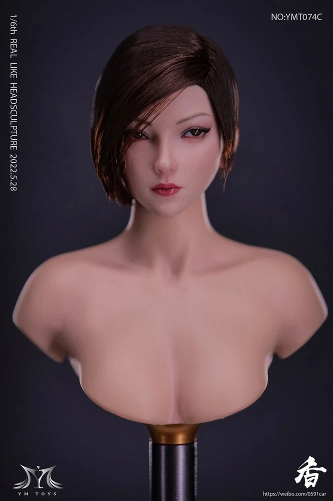 YMTOYS 1/6 YMT074C Xiang Look Sideway Eyes Head Carved Model Toys Model