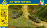 Italeri 1/72 7510 WWII US M3 75mm Half-Track (2 Fast Assembly Models) Model