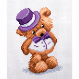 CdA Cross Stitch stamped Aida "Teddy-boy" PA1663, 10 x 14cm, DIY Model