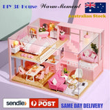 Warm Moment 3D DIY House LED Music Doll house Wooden Furniture Gift Toy Kit Model