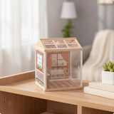 Miniature Scene House Transparent Miniature House Kit Tabletop for Hobbyists Model