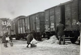 Original Vintage WWII People Boarding Railcar Railroad Snapshot Photo (B Model