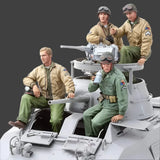 1/16 4pcs Resin Model Kit US Army Tank Crew WW2 (no tank) Unpainted Model