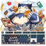 Anime Snorlax 108 Keys PBT Translucent Keycap Sublimation Keyboard For Cherry MX Model