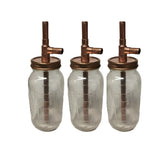 3 Pack Mason Jar Alcohol Distiller Moonshine Thumper All Copper Cap DIY Kit qty3 Model