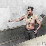 1/35 Scale WWII Tank Crew Mechanic Shirtless Figure Resin Model Kit Unpainted Model
