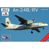Amodel 1464-01 Plastic model airplane kit Scale 1:144 An-24B/RV - modelling kit Model