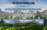 TrainJunkies Dolomite Mountains Model Railroad Backdrop Model