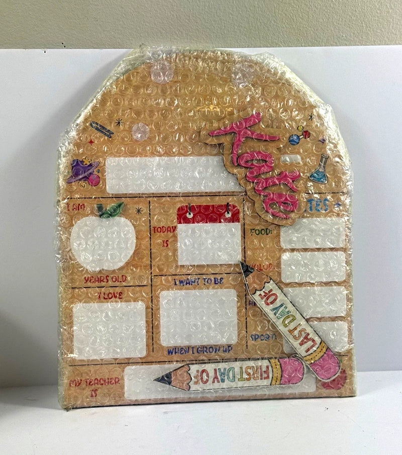 Cute First Day / Last Day of School milestone photo board, perfect for back-to-s Model