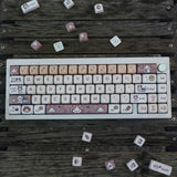 MOA Cat Meow Japanese cuisine Theme Keycaps140Pcs/set PBT MOA Profile Model