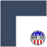 ArtToFrames Custom Midnight Blue Picture Photo Frame Mat Matting Board Model
