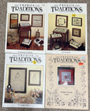 Lot of 4 Theron Traditions Counted Cross Stitch Leaflets Charts Model