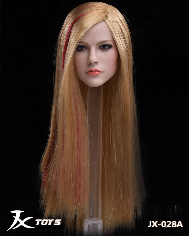 1/6 JXTOYS-028A Singer Girl Head Carving Model Fit 12'' Action Figure Model