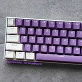 White Purple Doubleshot PBT Keycaps Set OEM For Cherry MX Mechanical Keyboards Model