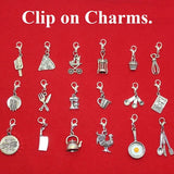 Kitchen Charms with Lobster Clasp for Bracelet, Key Chain or Purse Decor. Charms