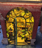 Blossomary Atelier Book Nook Kit | Flower Shop Bookshelf Insert with LED Model