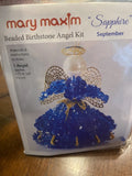 NEW Beaded Birthstone Blue Angel Craft Kit Beads Pins Blue SAPPHIRE SEPTEMBER Model