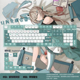 Honkai Star Rail Qingque Theme PBT Keycaps 108pcs Cherry/MOA/XDA For PC Keyboard Model