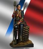 1/24 Scale 75mm British Artillery Officer Resin Model Kit 18th Century Figure Model