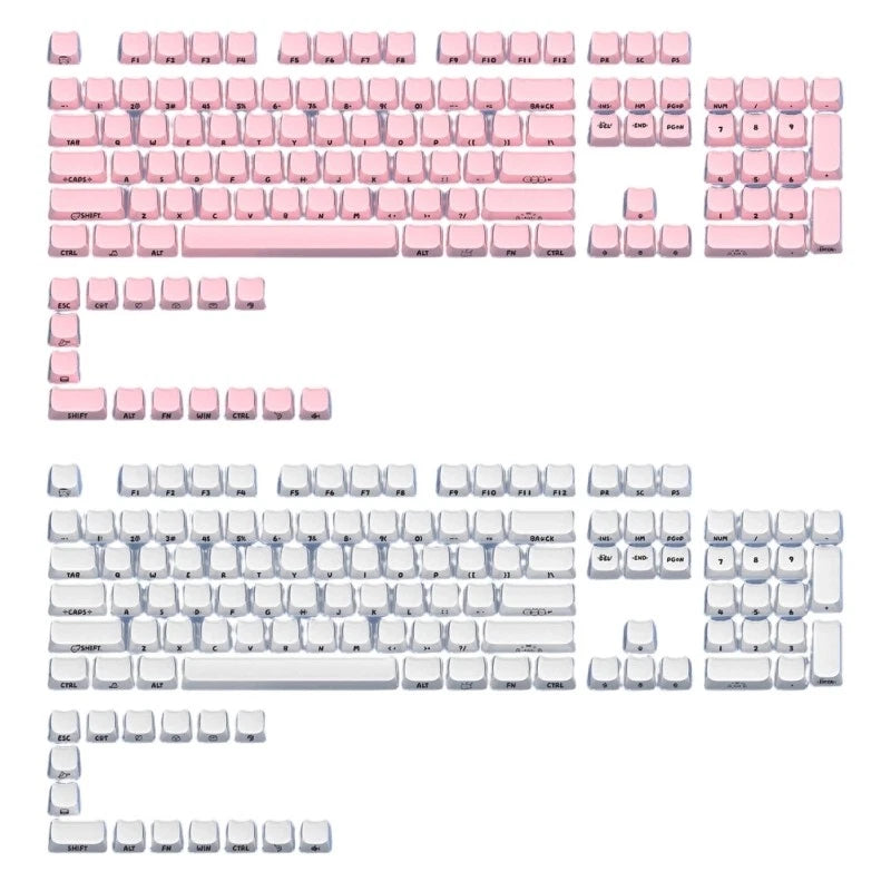 119Key Crystals Jelly Side Print Keycap Set For Mechanical Keyboard PC Material Model