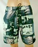 Adam Levine Collage Photo Polyester Board Shorts Swimming Trunks Men's Large NWT Model