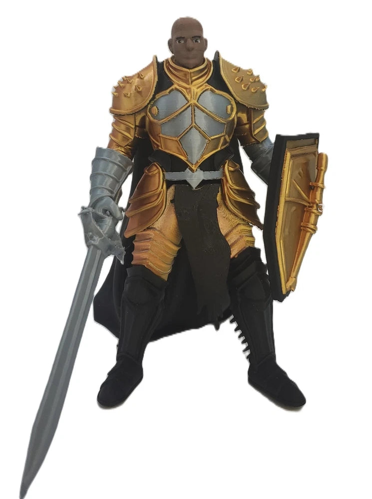 Braverious Knight 7in Fantasy Warrior Figure 3D Printed Page Unlimited Knights Model