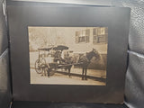 horse drawn laundry wagon photo on board providence RI stoneware jug Model