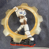 White Character Figurine w/ Gear Ring Portal Stand, Gear Ring Base Display Model