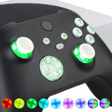 7 LED Lights DIY Kit White Buttons + Thumbsticks For Xbox Series X S Controller Model