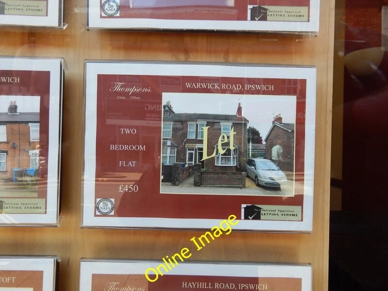 Photo 6x4 Advertising board, Ipswich There is a 2 bedroom flat on Warwick c2014 Model