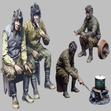 1/35 Scale WWII Soviet Tank Crew Resin Figures Diorama Set Unpainted Model Kit Model