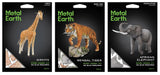 Fascinations Metal Earth GIRAFFE, BENGAL TIGER & AFRICAN ELEPHANT Model Kits Set Model