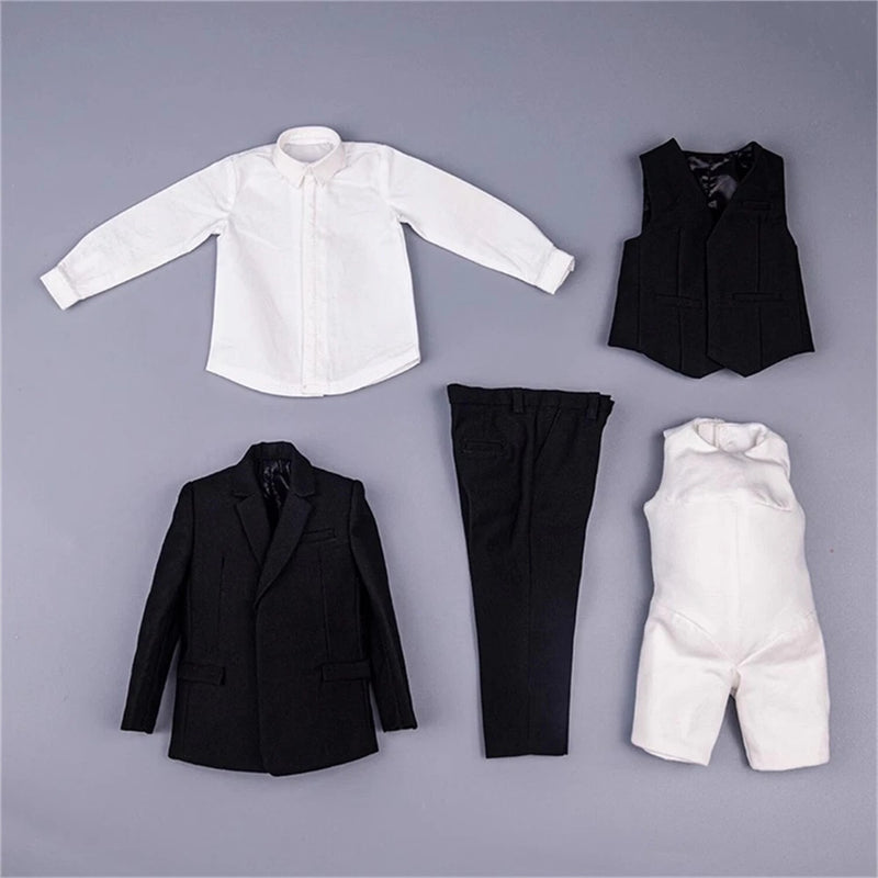 1:6 Scale Solider Model Doll Men's Suit Clothes Fit 12in Male Man Action Figures Model