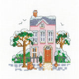 Heritage counted cross stitch kit Aida "Winter Town House (A)", KSWT1670-A, 10x1 Model