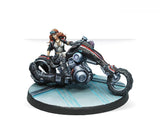38mm Motorcycle Girl Sci-Fi Resin Figure Model Kit w/Base Unpainted DIY Model