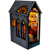 DIY Book Nook Kit 3D Wooden Puzzle Magic Wizard Dollhouse Miniatures w LED Light Model