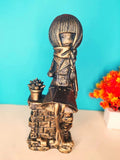 Handcrafted Polyresin Sitting Girl on Wall Idol Statue Showpiece for Home Decor Model