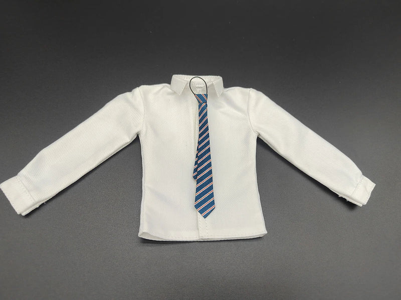 MK200 1/6 Scale White Shirt & Tie Model for 12" Male Narrow Figure Body Model