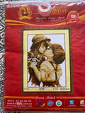 Pre-printed cross stitch kit, size 34x44 cm., incudes treads. Model