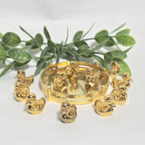 11 Gold Tone Mini DUCK PLACE CARD HOLDERS Display Dish  Godinger Silver Co. Tiny Model