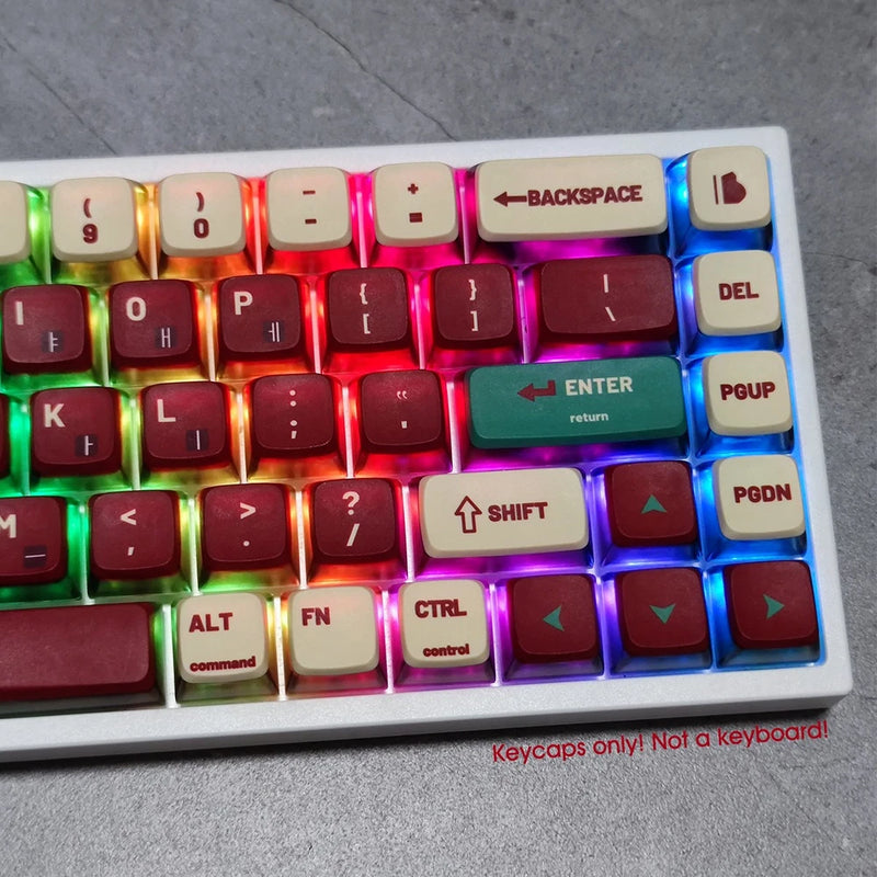 Red White Console Theme PBT Keycaps set for MX Mechanical Keyboard Model
